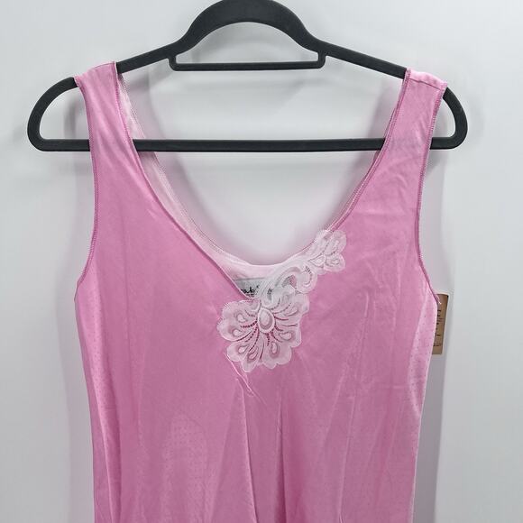 Rare Vintage 1990's Fernando Squette Sanchez Pink Silky y2k Slip Dress Small - Picture 2 of 6